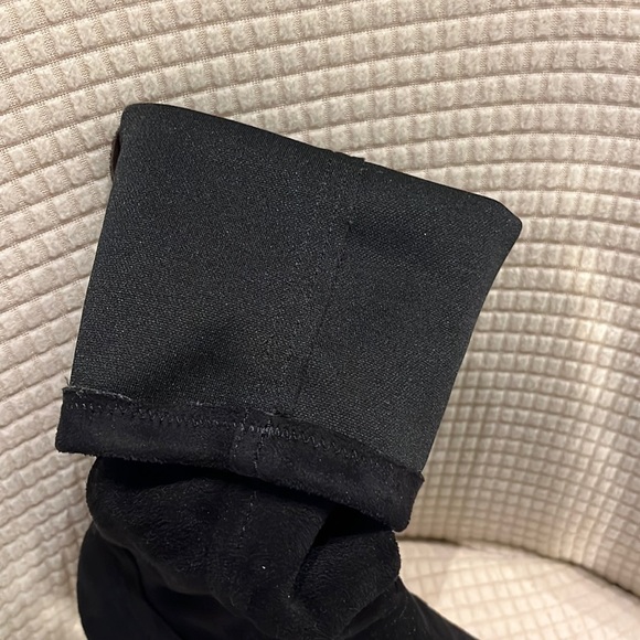 Browns Faux Suede Platform Knee High Solid Black Boots Size8 - Picture 11 of 11